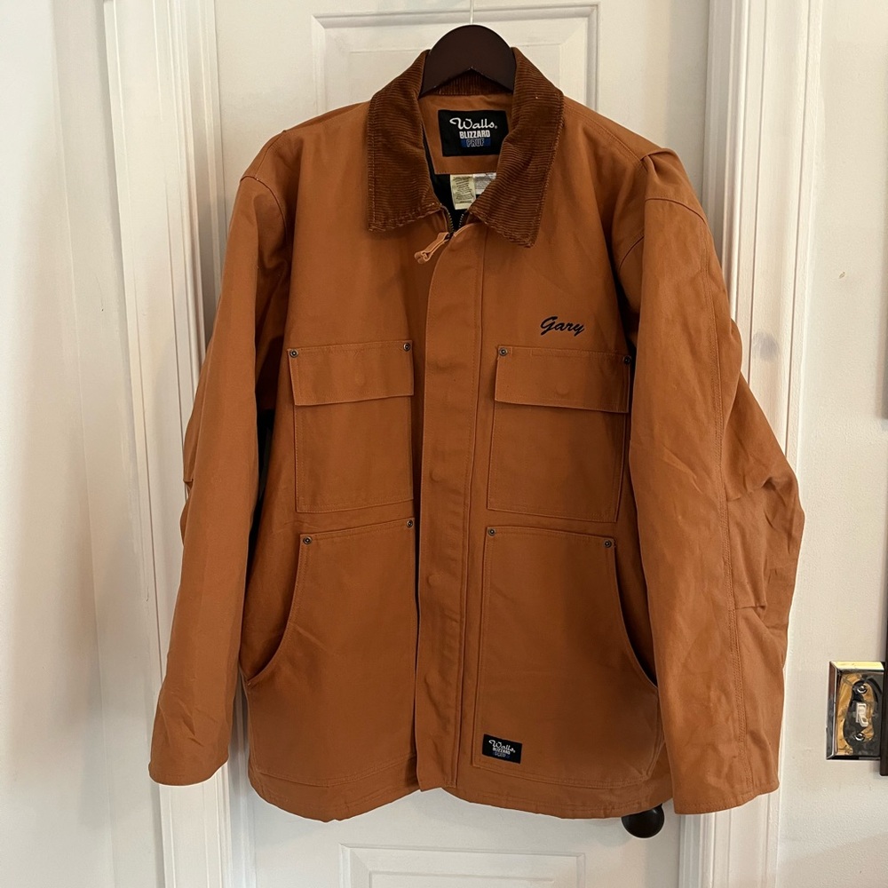 Walls Blizzard Pruf Quilted Canvas Jacket Brown Sz XL